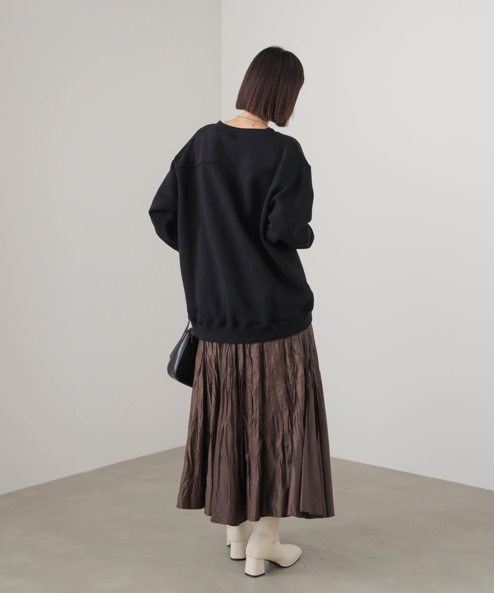 裏起毛アイロンロゴプルオーバー