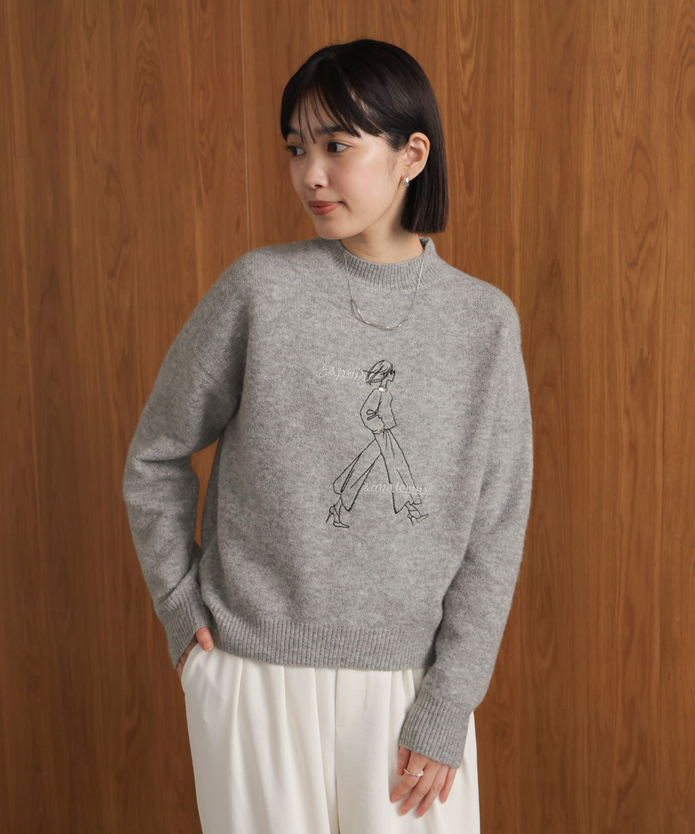 レディーモチーフニットプルオーバー