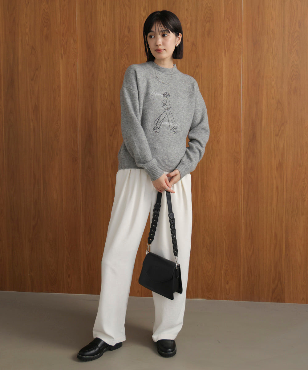 レディーモチーフニットプルオーバー