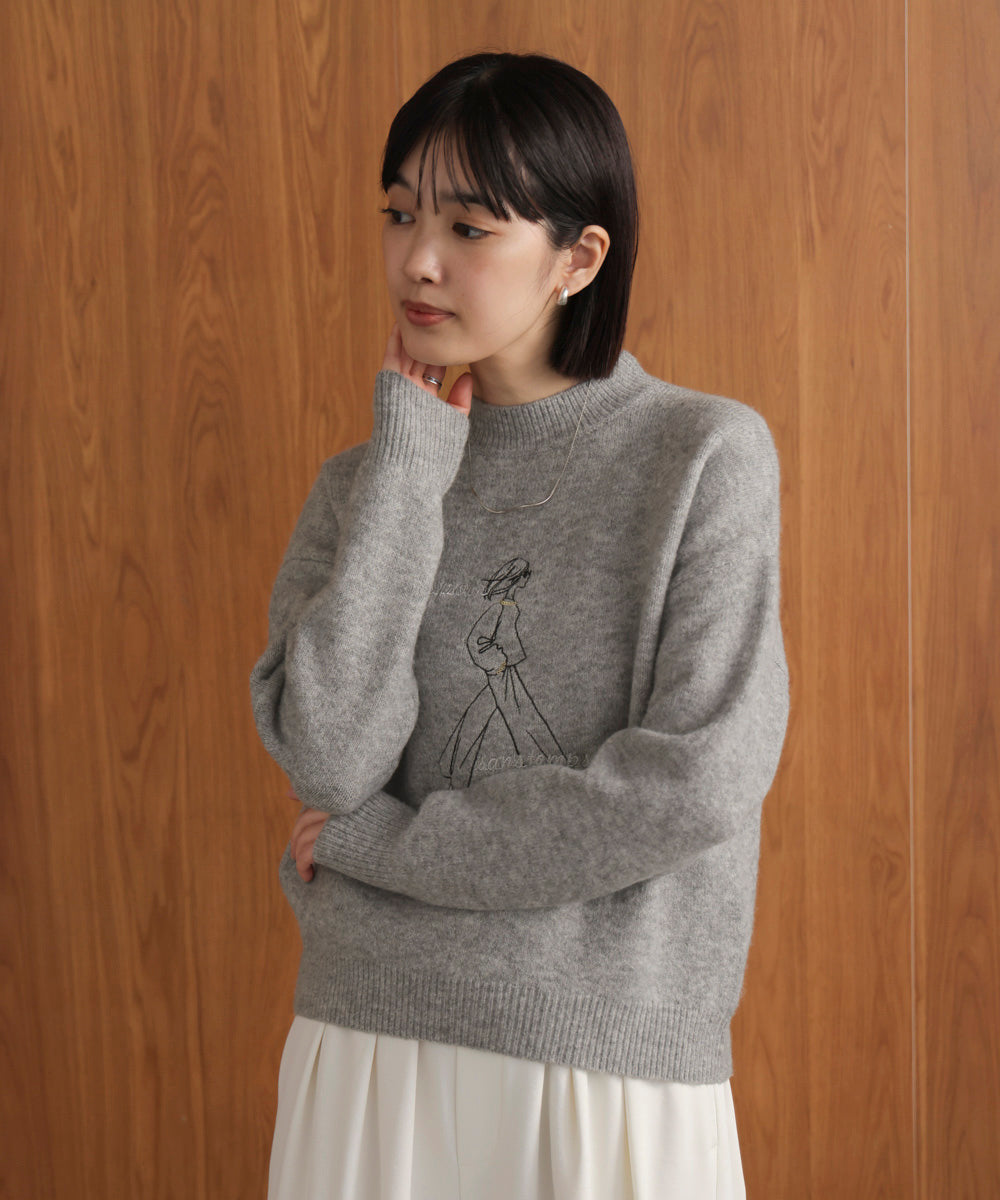 レディーモチーフニットプルオーバー
