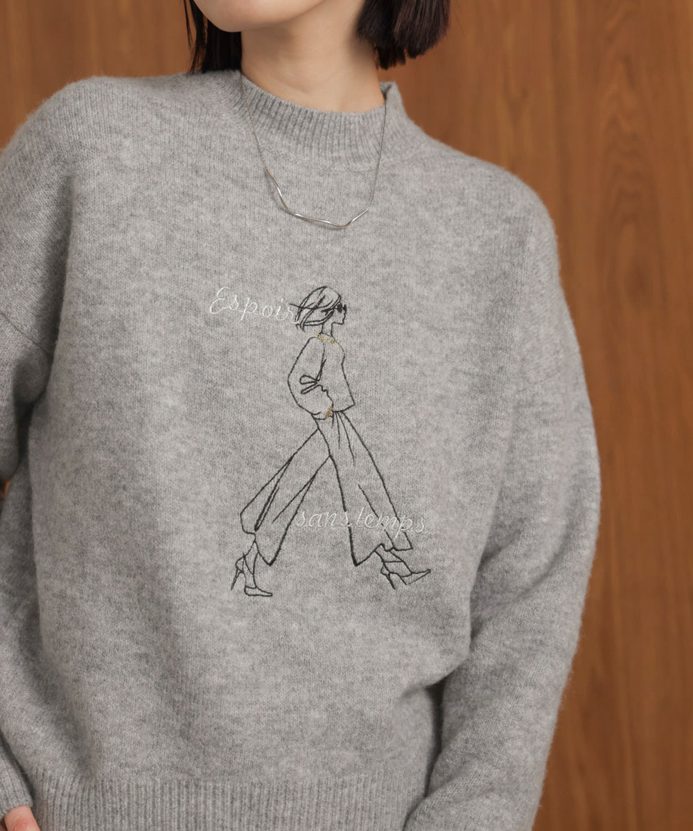 レディーモチーフニットプルオーバー