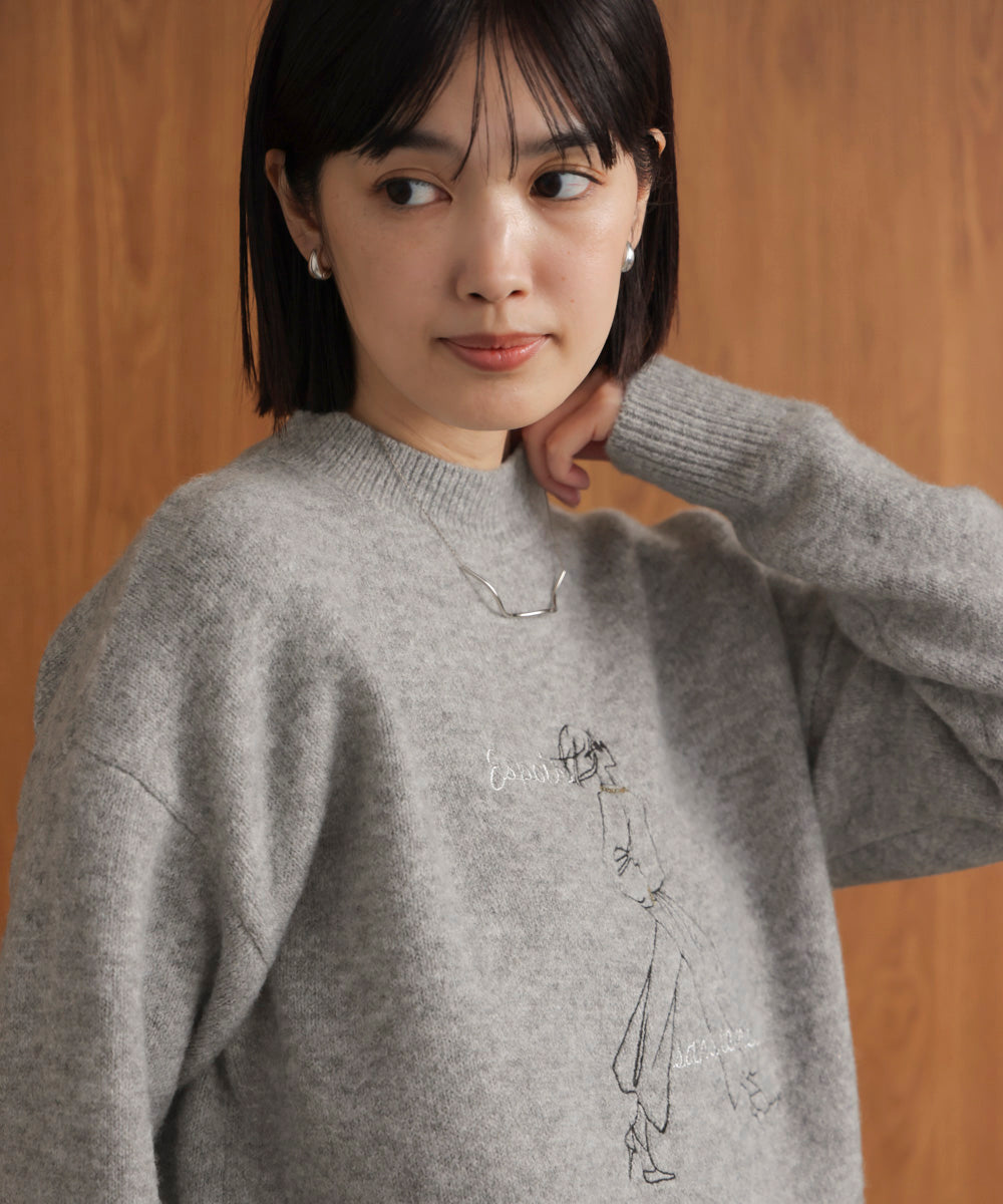 レディーモチーフニットプルオーバー