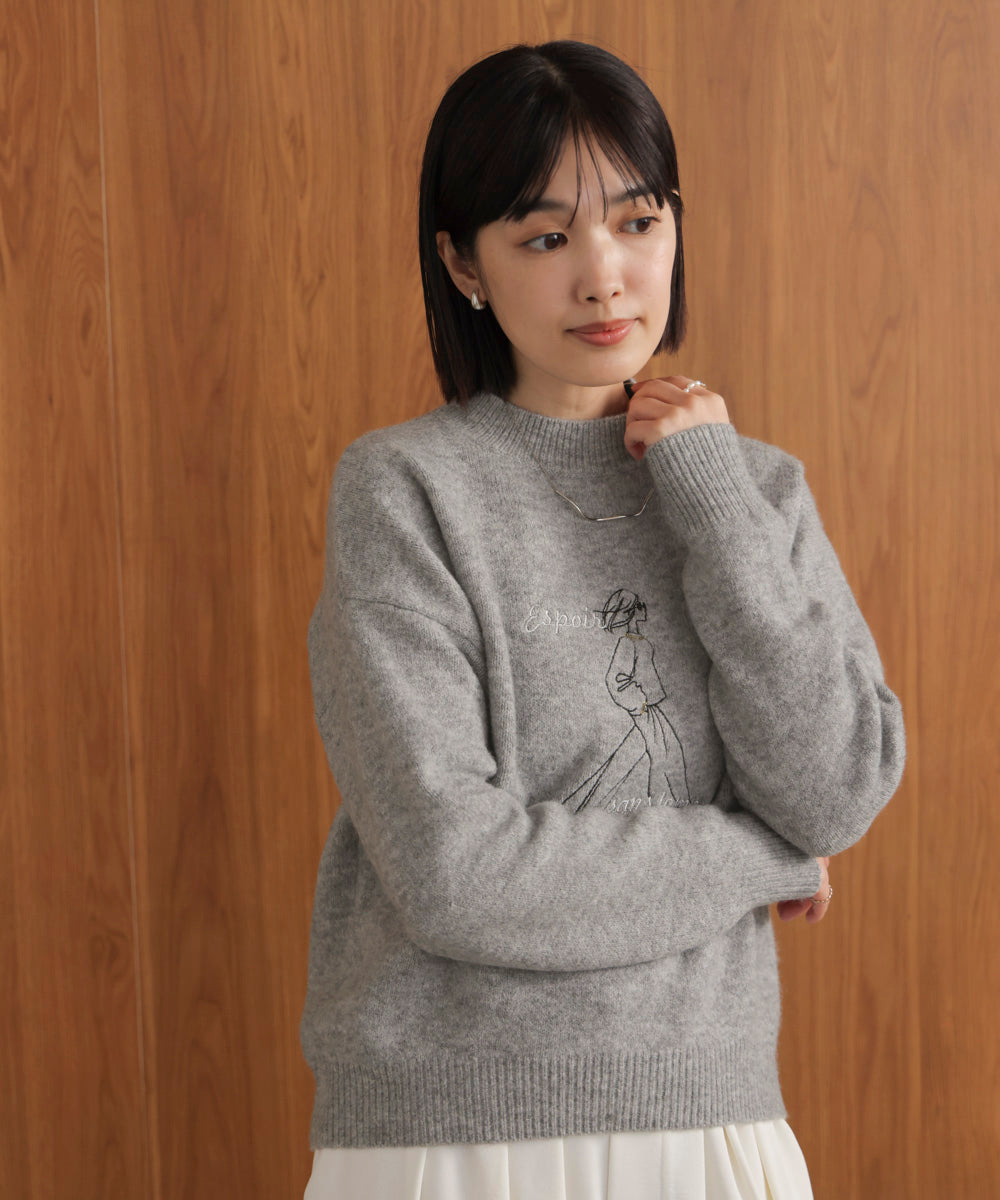 レディーモチーフニットプルオーバー