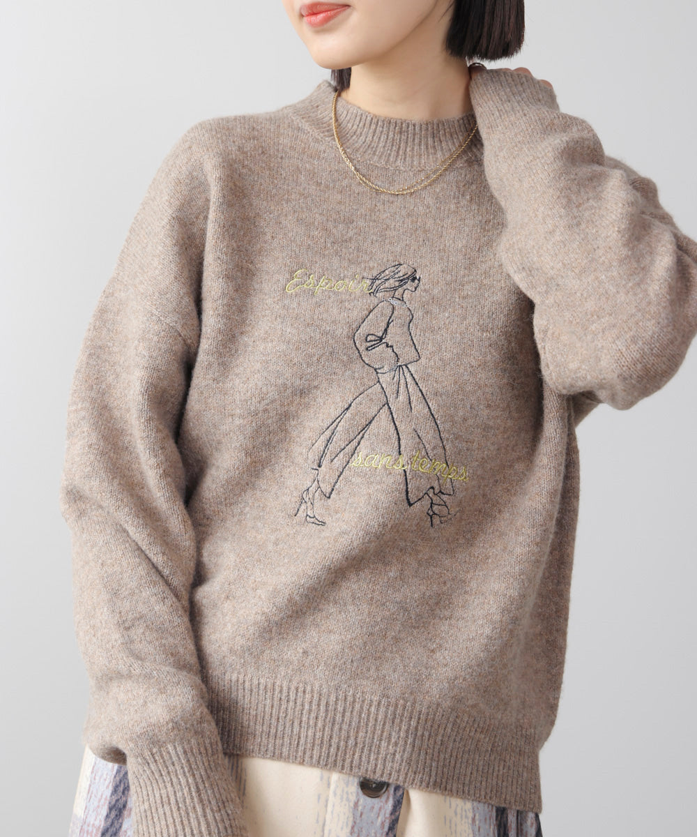 レディーモチーフニットプルオーバー