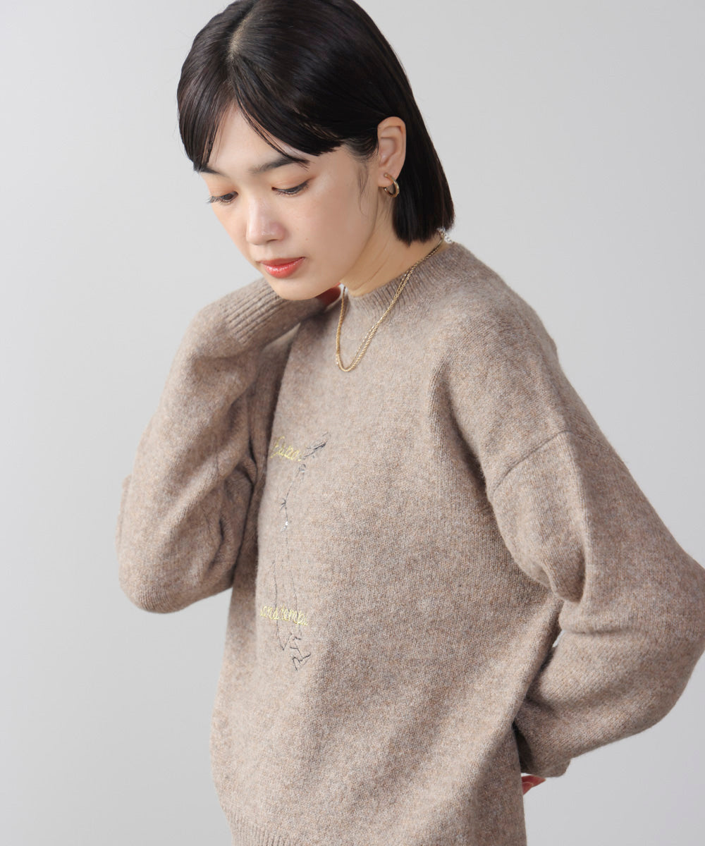 レディーモチーフニットプルオーバー