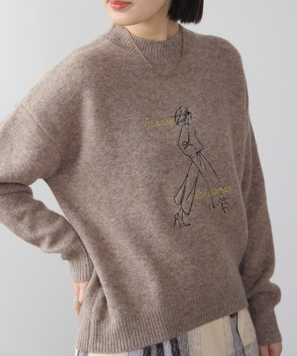 レディーモチーフニットプルオーバー