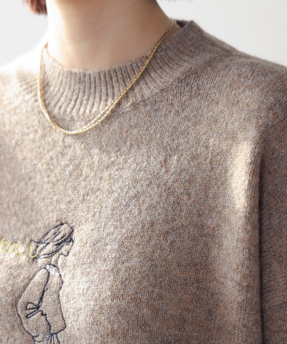 レディーモチーフニットプルオーバー