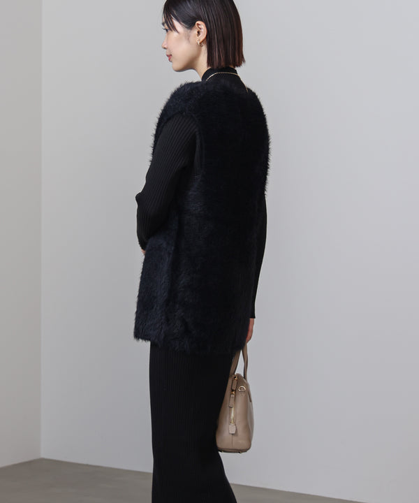 シャギーチュニックリブワンピースセット