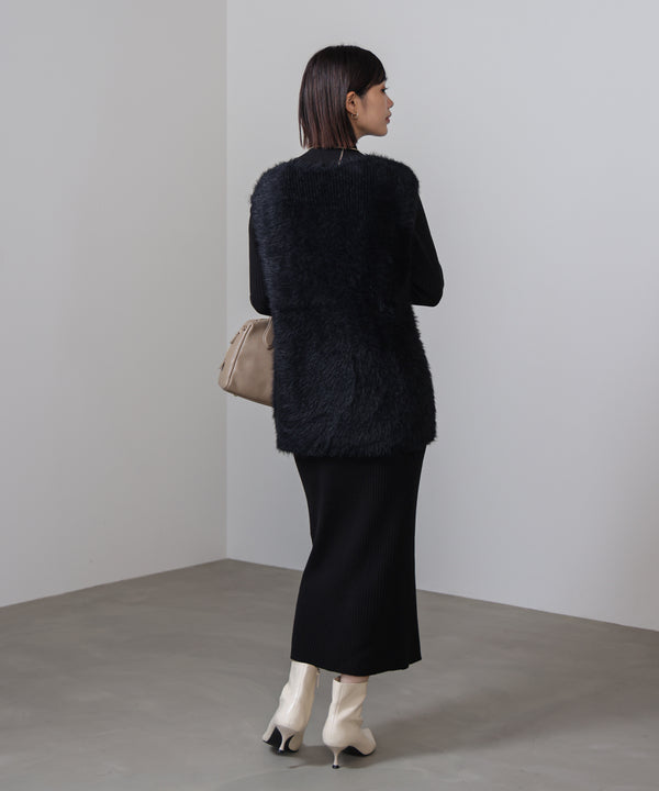 シャギーチュニックリブワンピースセット