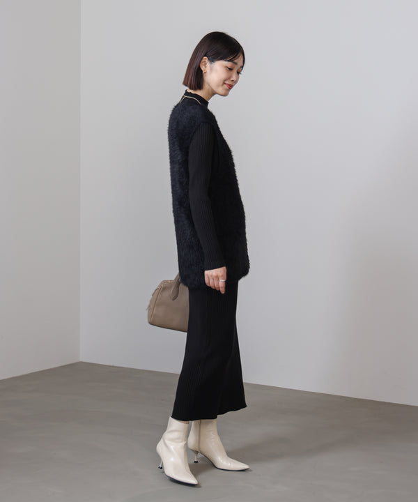 シャギーチュニックリブワンピースセット