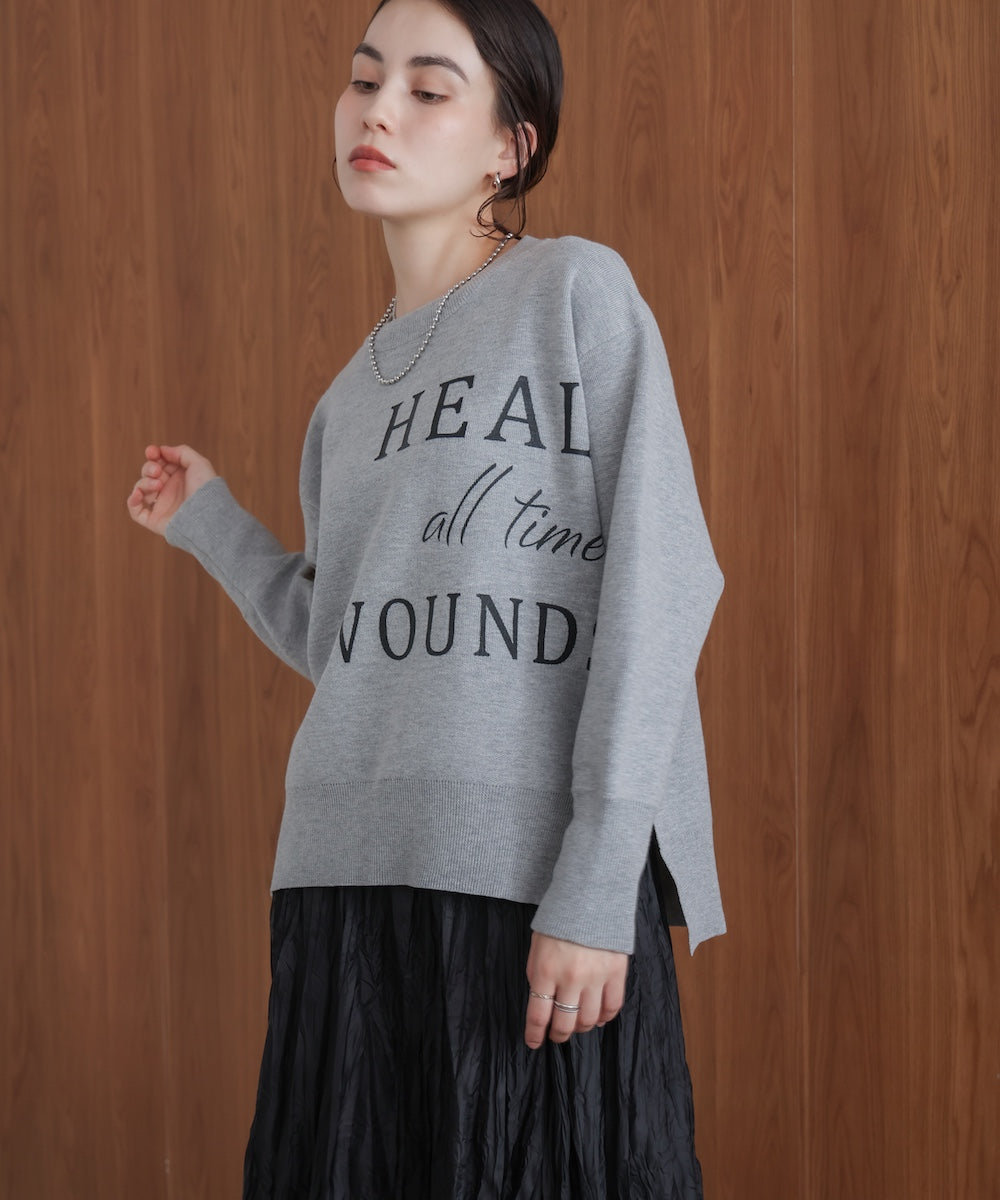 スウェットライクロゴニット