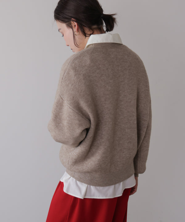 チュール刺繍ロゴニット