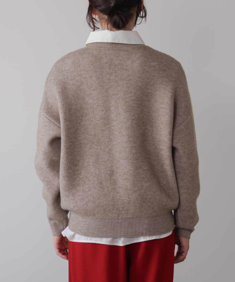 チュール刺繍ロゴニット