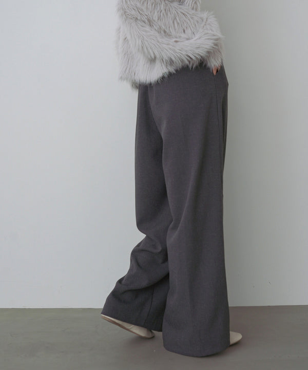 フロントワイドタックネップ入ワイドパンツ