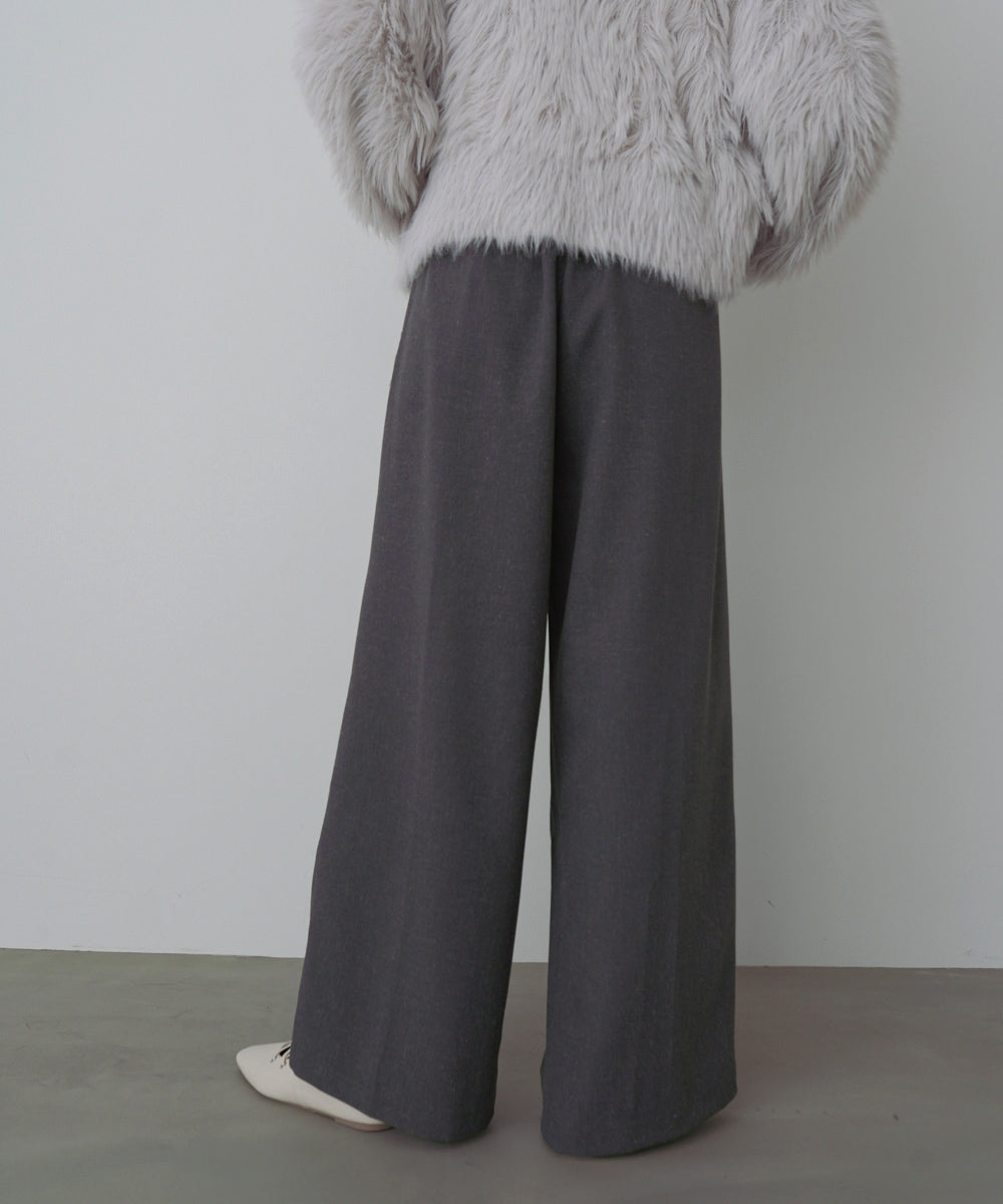 フロントワイドタックネップ入ワイドパンツ