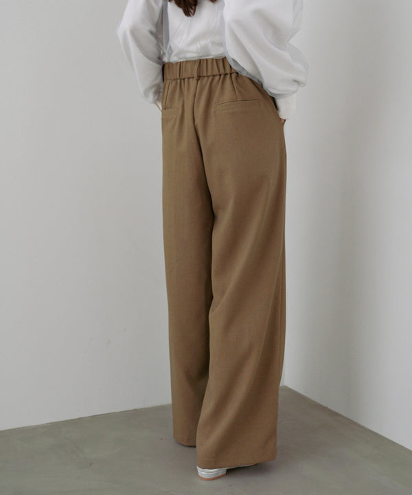 フロントワイドタックネップ入ワイドパンツ