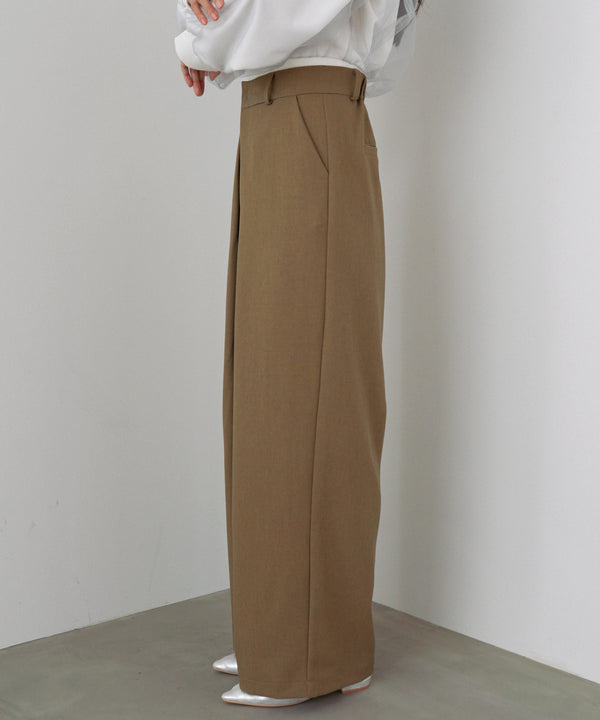 フロントワイドタックネップ入ワイドパンツ
