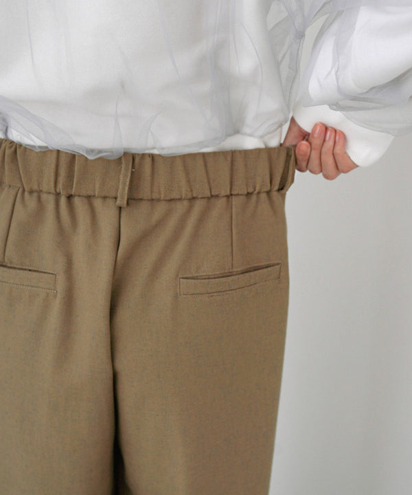 フロントワイドタックネップ入ワイドパンツ