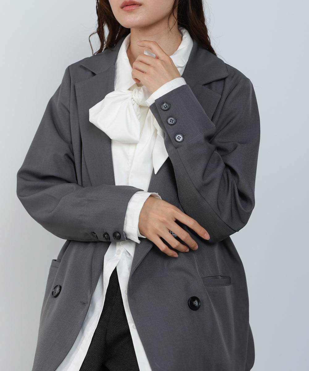 裾フリルダブルジャケット