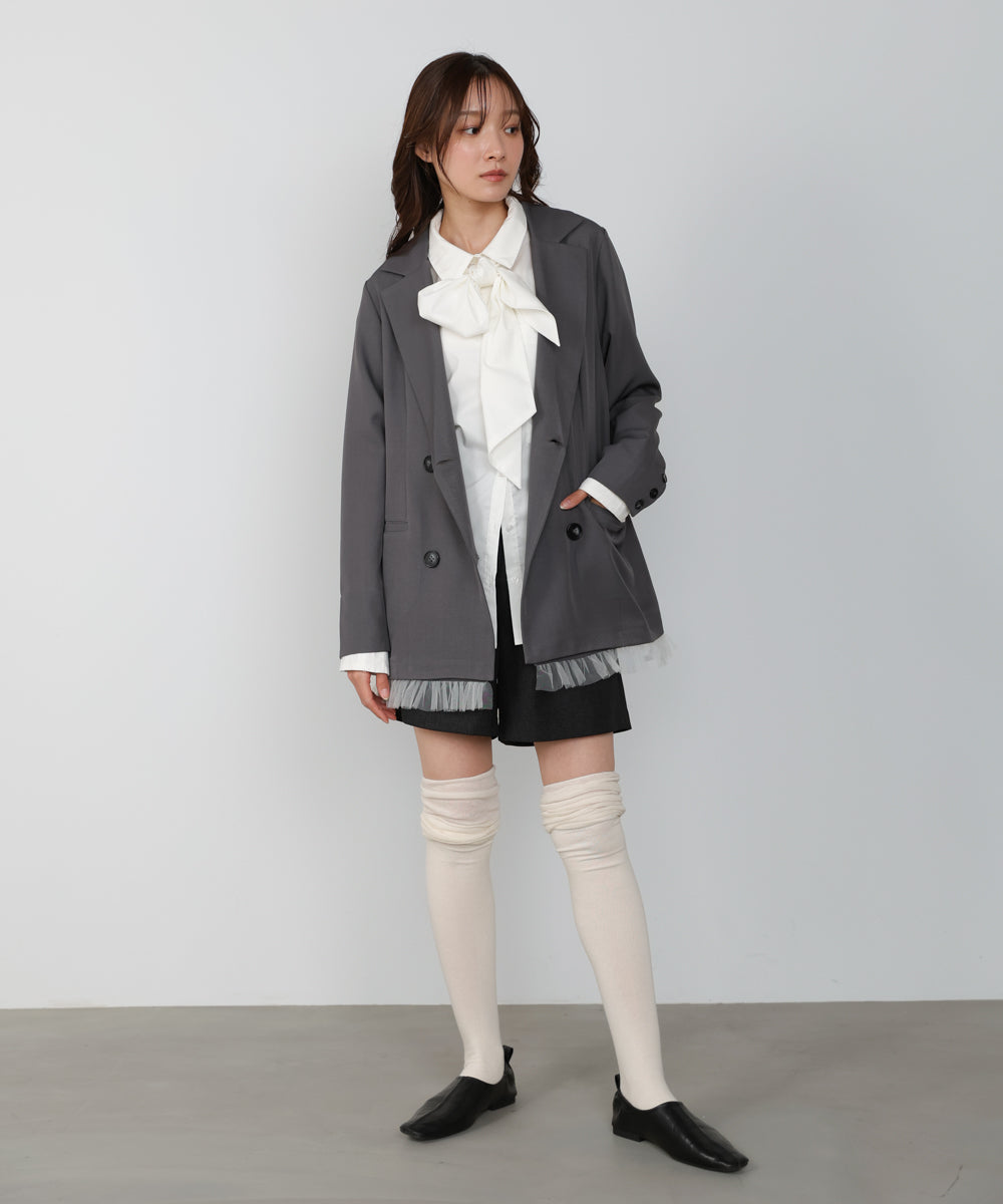 裾フリルダブルジャケット