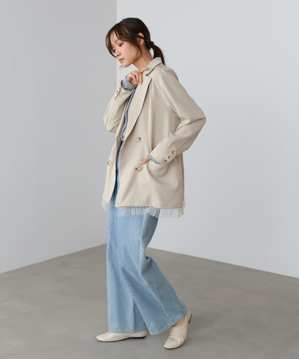 裾フリルダブルジャケット