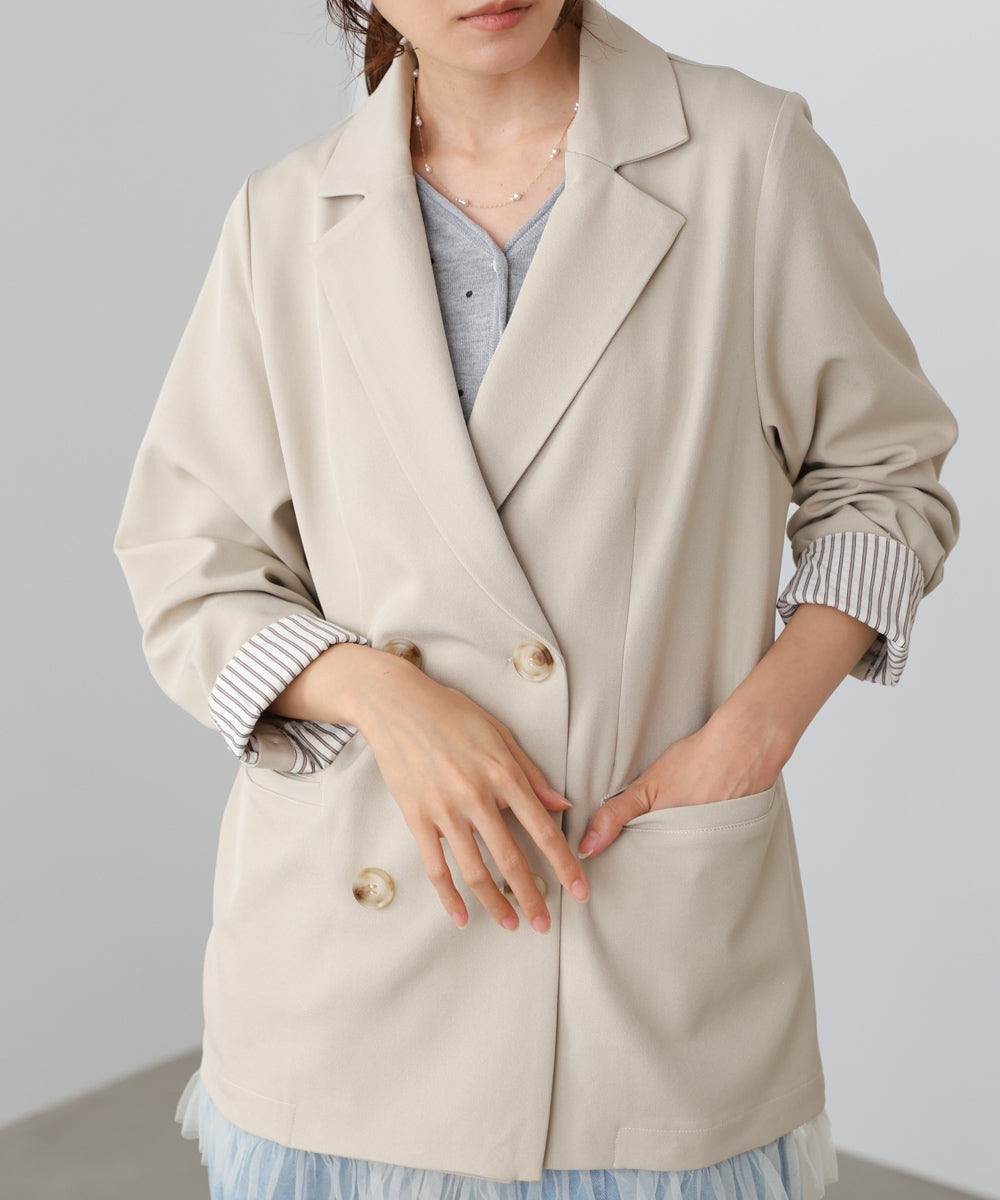 裾フリルダブルジャケット