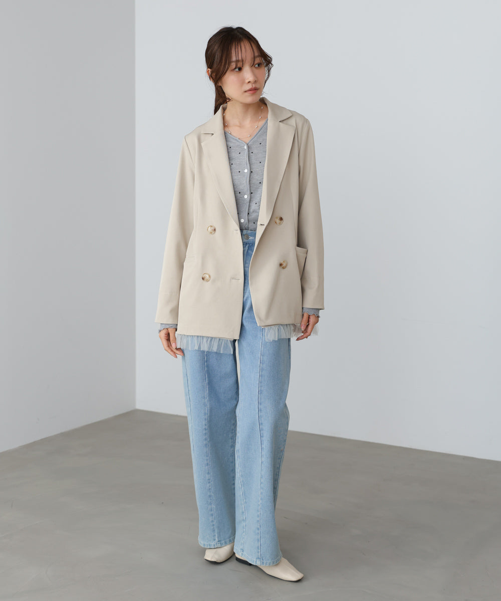 裾フリルダブルジャケット