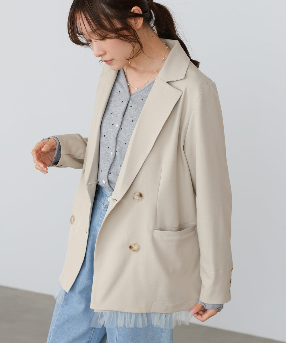 裾フリルダブルジャケット