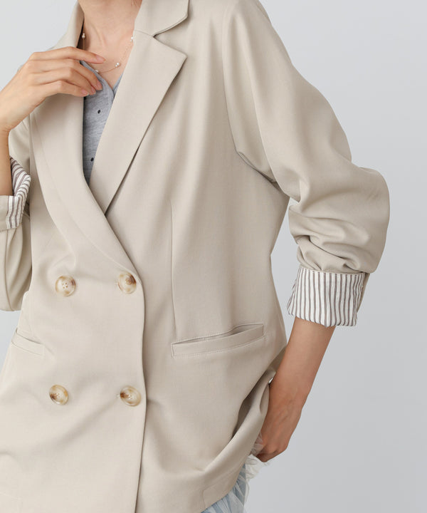 裾フリルダブルジャケット