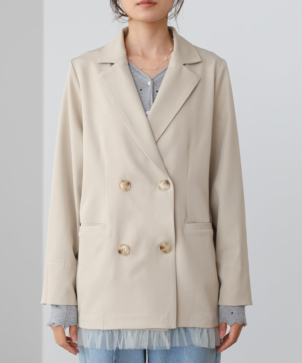 裾フリルダブルジャケット