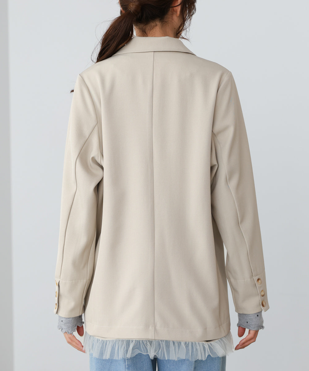 裾フリルダブルジャケット