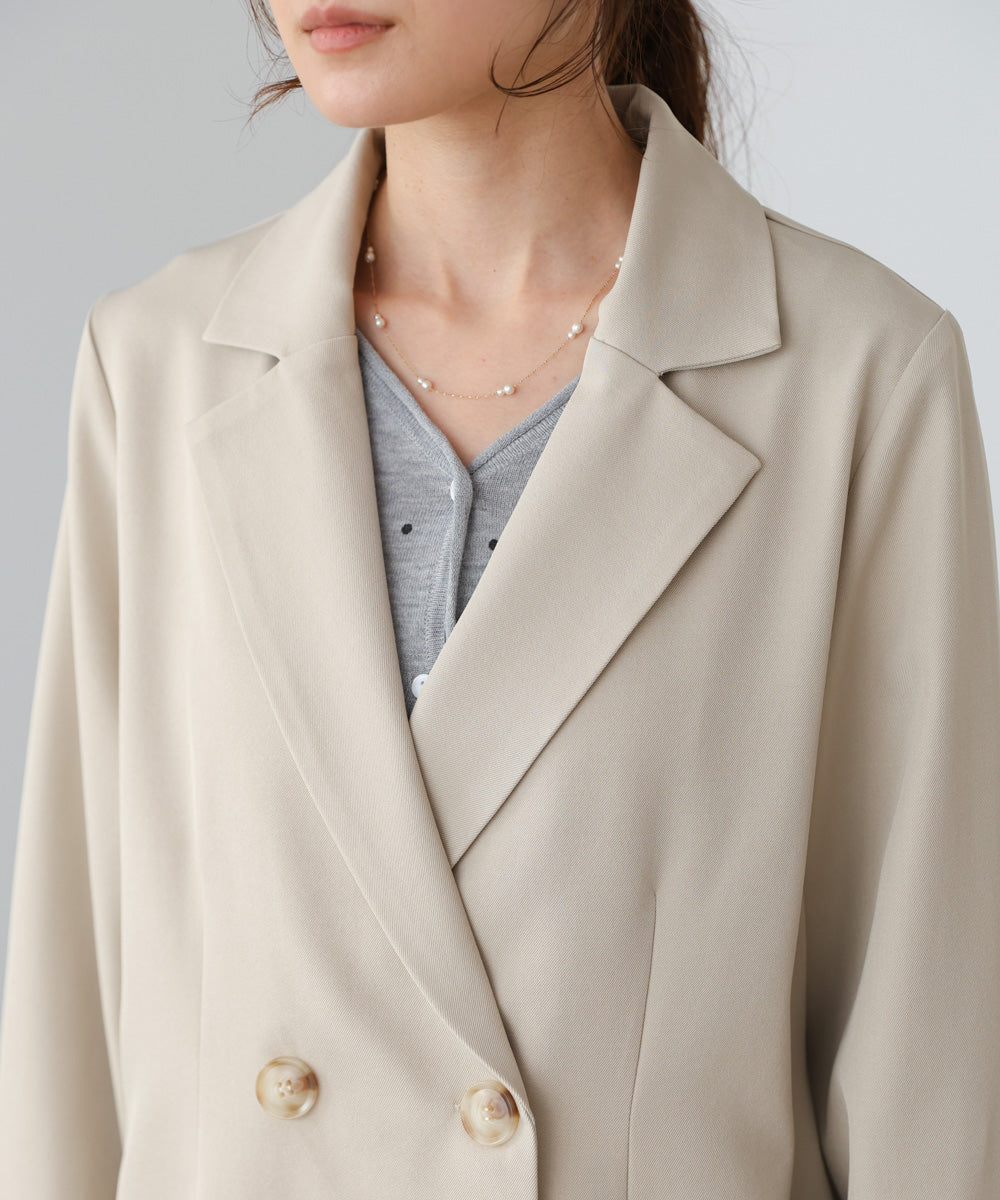 裾フリルダブルジャケット