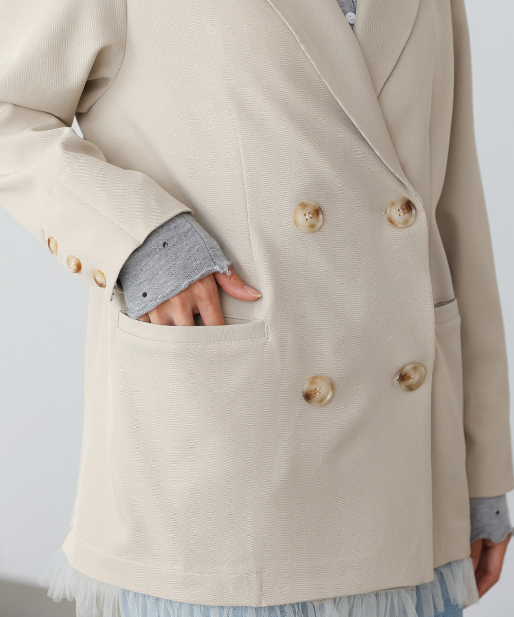 裾フリルダブルジャケット
