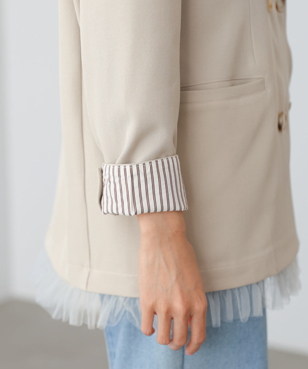 裾フリルダブルジャケット