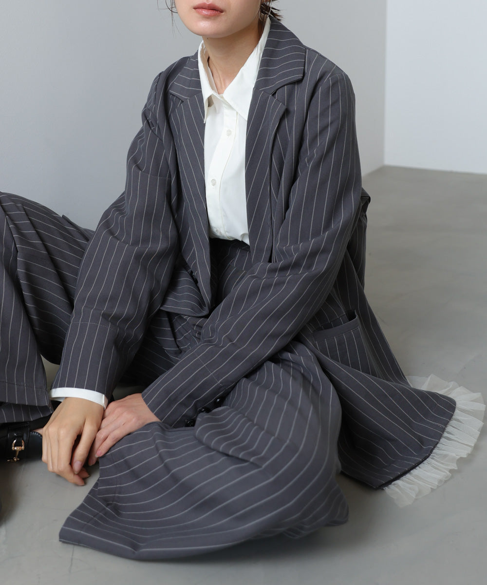 裾フリルダブルジャケット