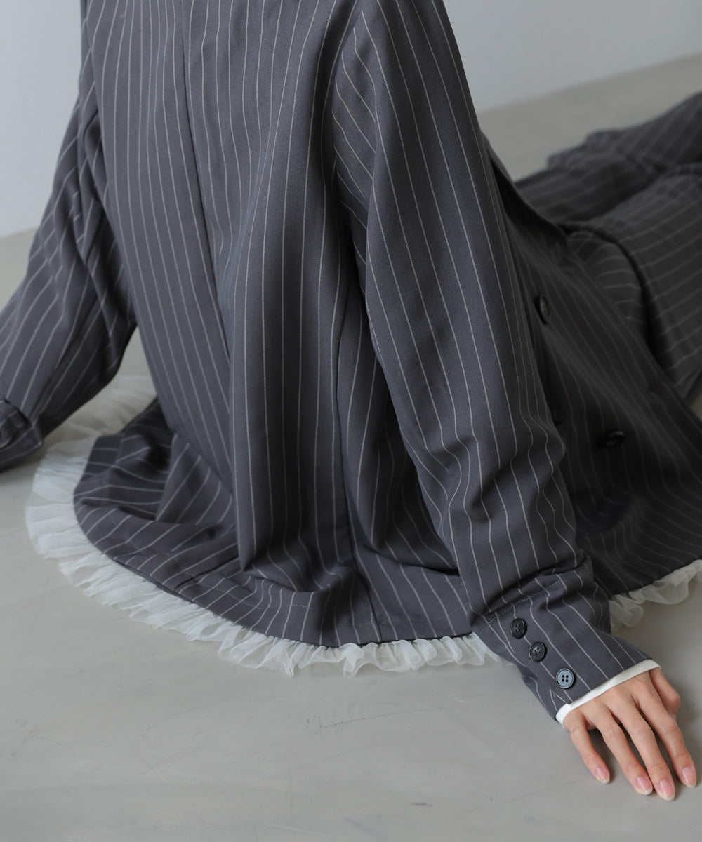 裾フリルダブルジャケット