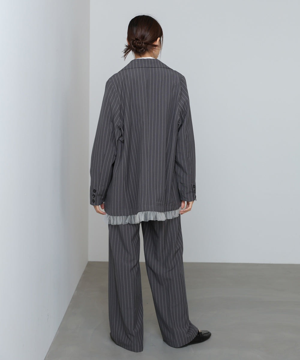 裾フリルダブルジャケット