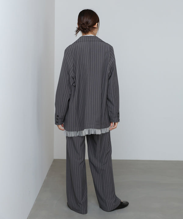 裾フリルダブルジャケット