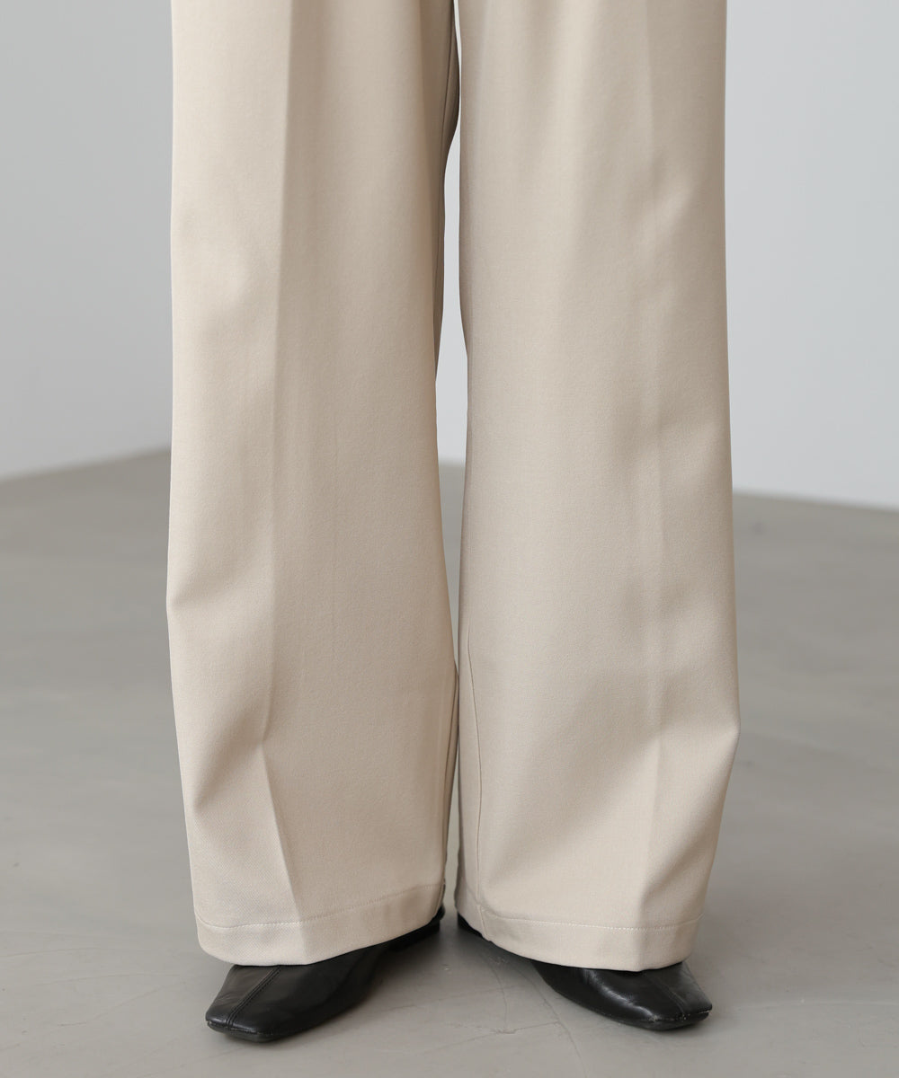 ハイウエストリボン付きストレートパンツ