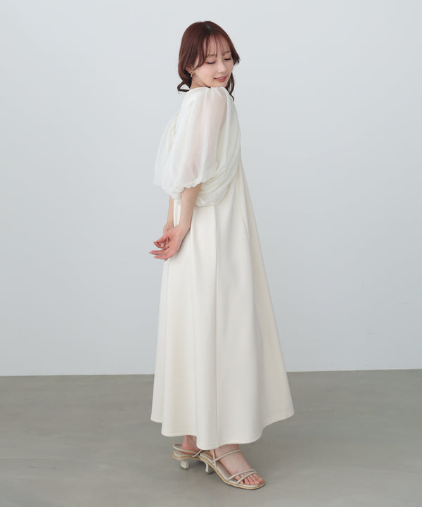 袖ボリュームポンチワンピース