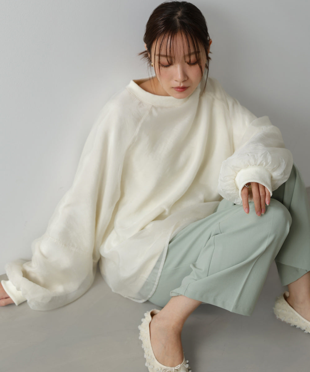 シアーレイヤード裏毛スウェット