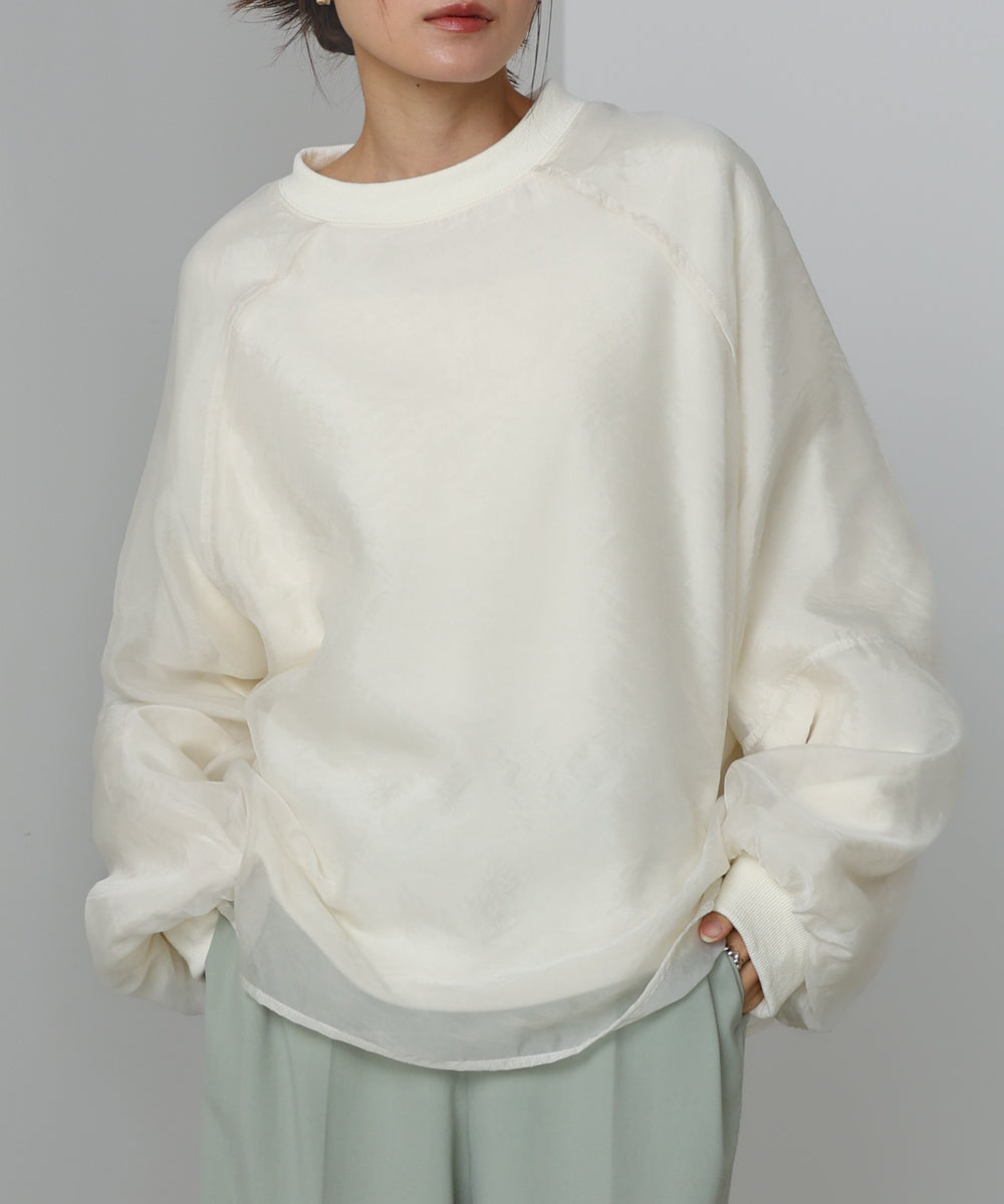 シアーレイヤード裏毛スウェット