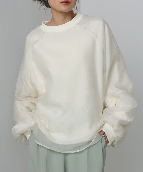 シアーレイヤード裏毛スウェット