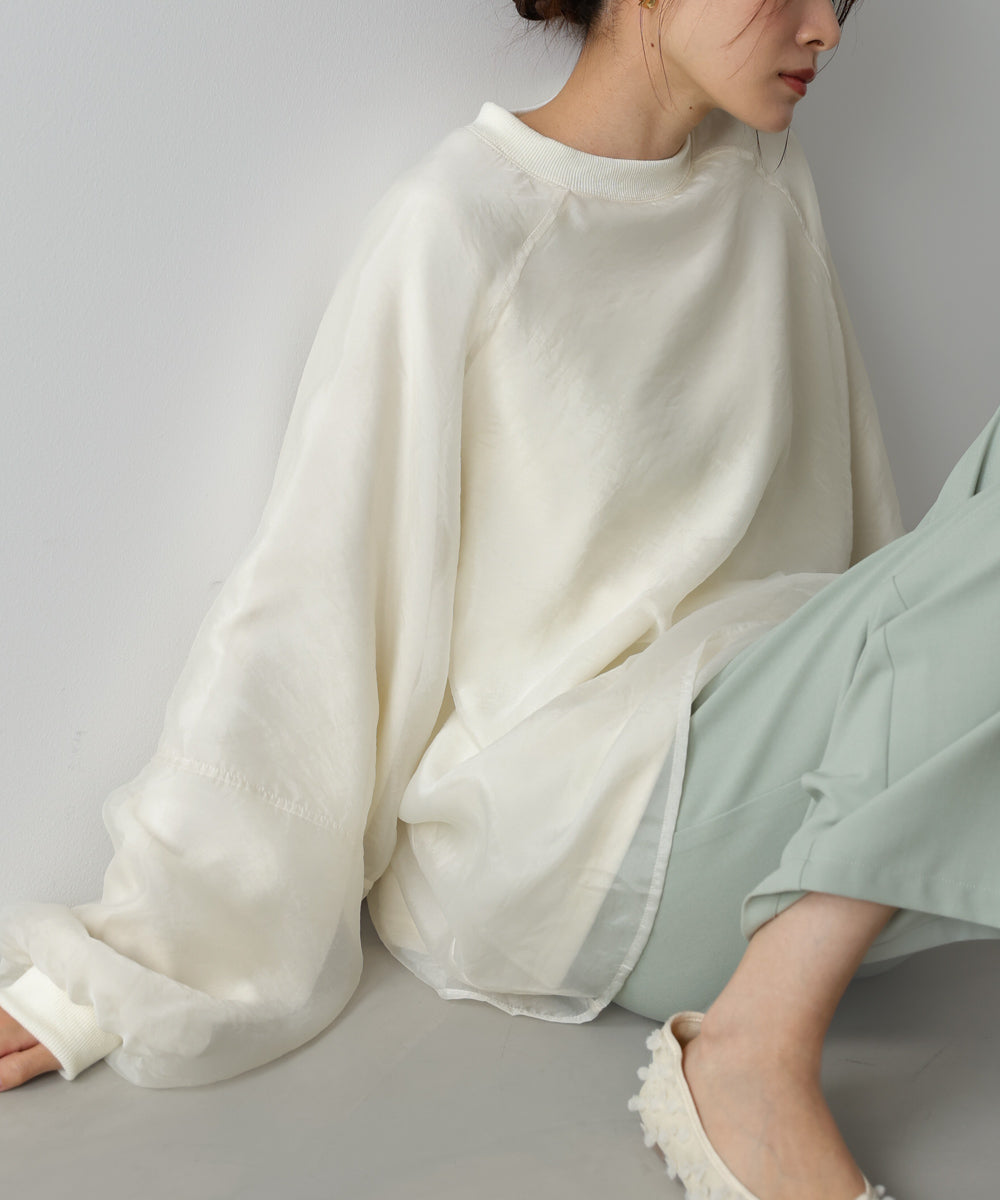 シアーレイヤード裏毛スウェット