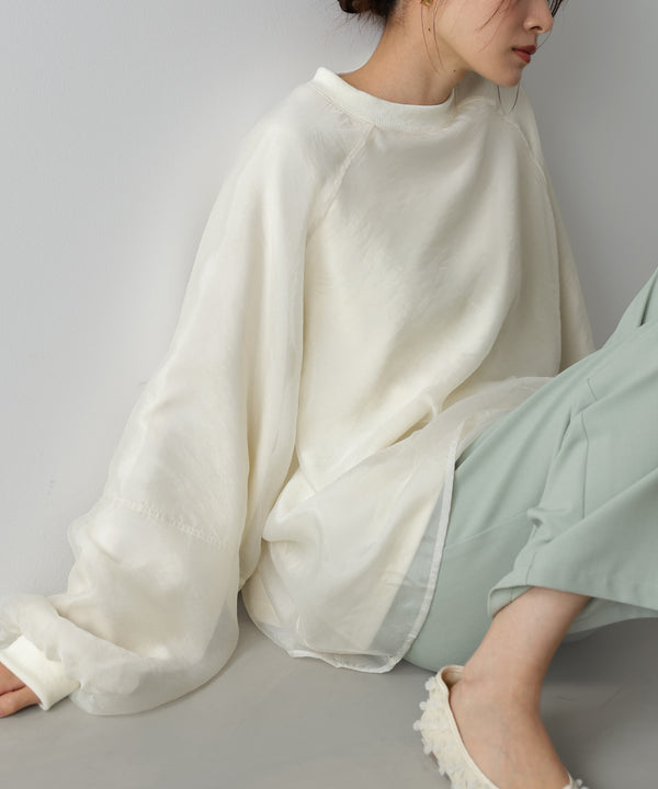 シアーレイヤード裏毛スウェット