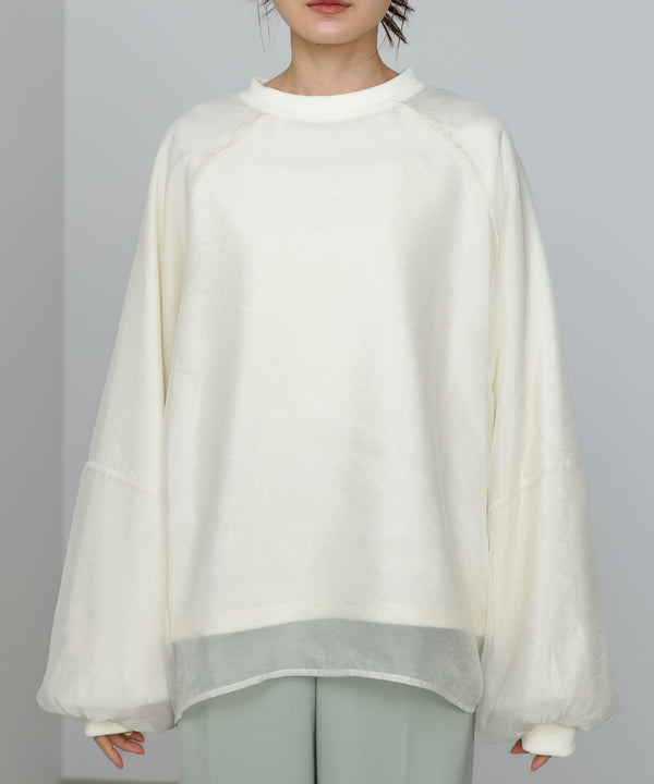 シアーレイヤード裏毛スウェット