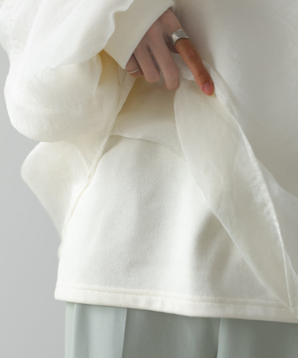 シアーレイヤード裏毛スウェット