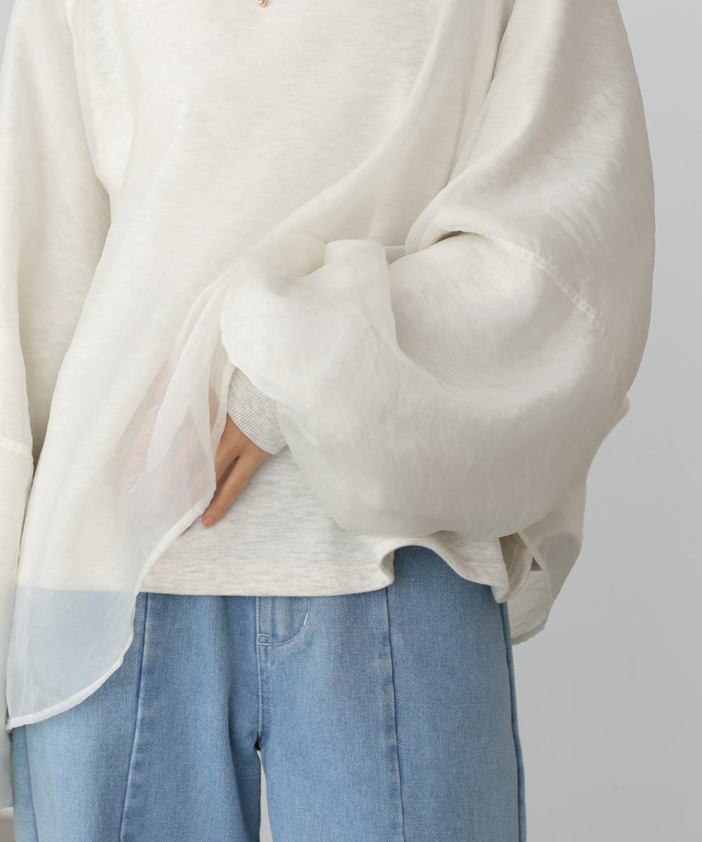 シアーレイヤード裏毛スウェット