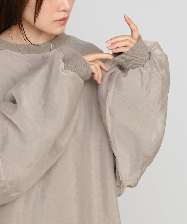 シアーレイヤード裏毛スウェット