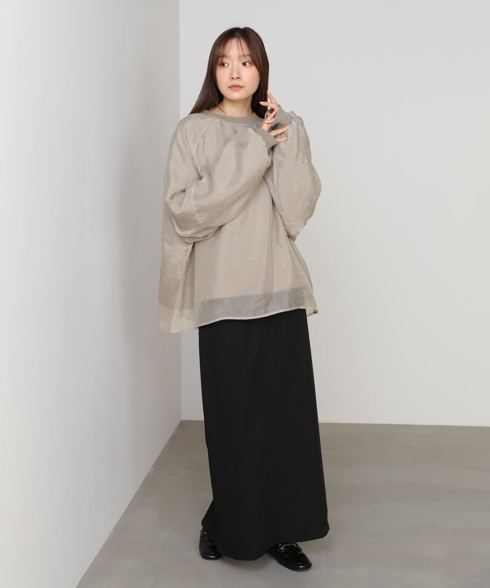 シアーレイヤード裏毛スウェット